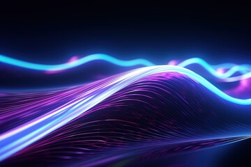 abstract futuristic background with pink blue glowing neon moving high speed wave lines and bokeh lights. Data transfer concept Fantastic wallpaper