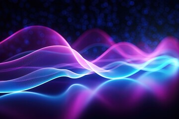 abstract futuristic background with pink blue glowing neon moving high speed wave lines and bokeh lights. Data transfer concept Fantastic wallpaper
