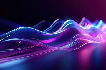 abstract futuristic background with pink blue glowing neon moving high speed wave lines and bokeh lights. Data transfer concept Fantastic wallpaper
