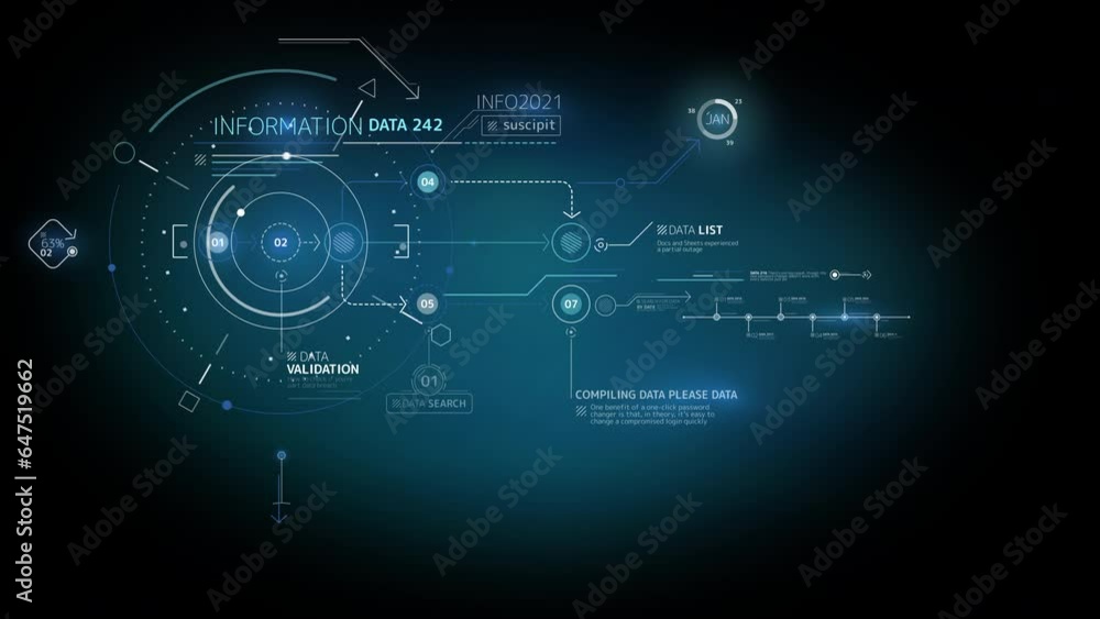 Poster infographics about working with data