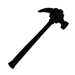 Hammer Silhouette on White