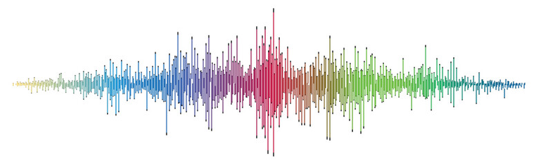 equalizer wave on black background	