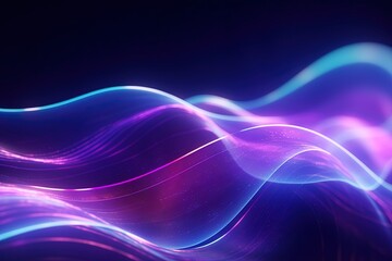 Fototapeta premium abstract futuristic background with pink blue glowing neon moving high speed wave lines and bokeh lights. Data transfer concept Fantastic wallpaper