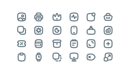 User Interface line style icon vector design and illustration template