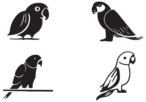 Minimal style beautiful bird icon illustration vector design