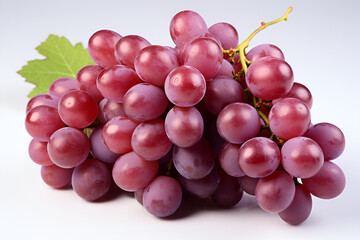 Fototapeta premium red grapes isolated on white background