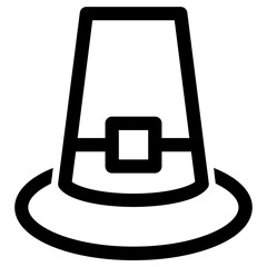 Traditional Hat Icon in Trendy Flat Isolated on Transparent Background. SVG Vector
