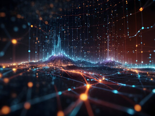 networking technology background big data connectivity software development wallpaper