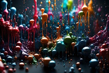 A stunning 3D paint splash adorns this 8K desktop background, adding a burst of color and creativity to any screen