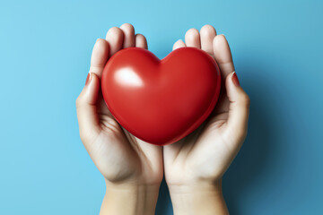 Obraz premium heart symbol in the hands, AI generated