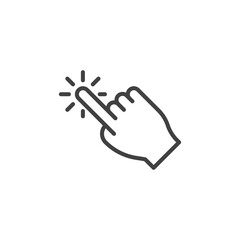 Touch screen gesture line icon