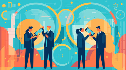 Concept vector illustration of LLM (Large Language Models).	
