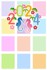 辰　年賀状　干支　背景