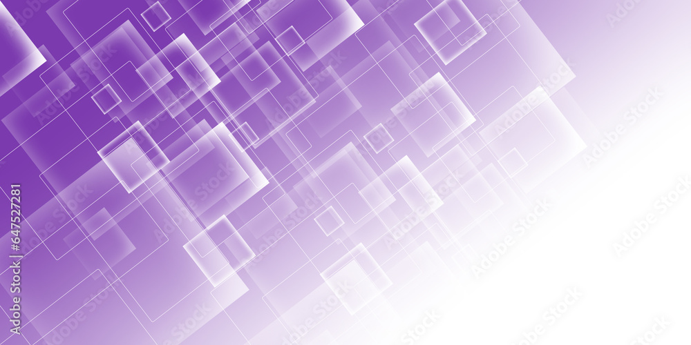 Poster modern purple abstract background with lines and square shape gradation color