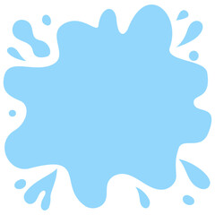 Blue Water Drops Splash Blob Illustration Vector