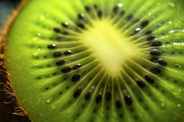 fresh kiwi fruit slices