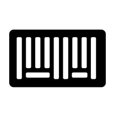 barcode solid icon. Simple solid style.