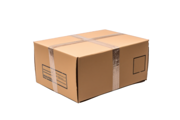 ecommerce package parcel, gift for christmas, delivery, on isolated transparent png background,generative ai