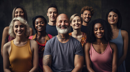 Photograph that captures the diversity and inclusivity of a successful meditation group