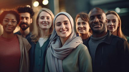 Obraz premium Photograph that captures the diversity and inclusivity of a successful environmental campaign