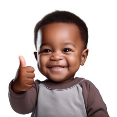 Newborn baby with cute and exaggerated facial expression and gesture