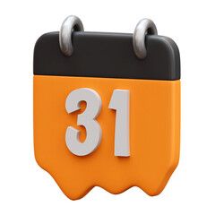 Halloween Calendar 3d Icon Illustrations
