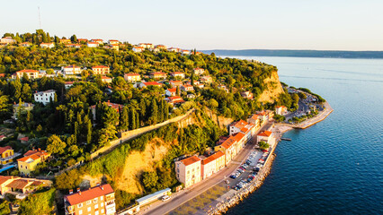 Piran, Slovenia. Old town, mediterranean