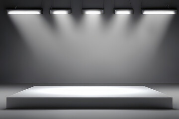 Product presentation, beautiful lights and shadows on a white background. focuses on the product and the lighting.