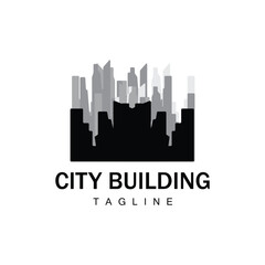 Fototapeta premium Skyline Building Logo, Simple Modern Design Vector Illustrator Template