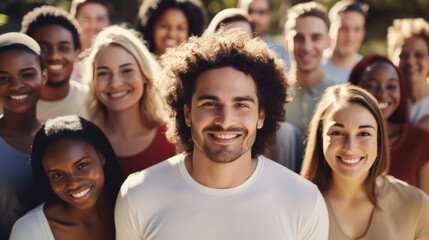 Obraz premium Photograph that captures the diversity and inclusivity of a successful volunteer organization
