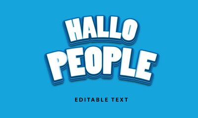 hello people text effect illustration