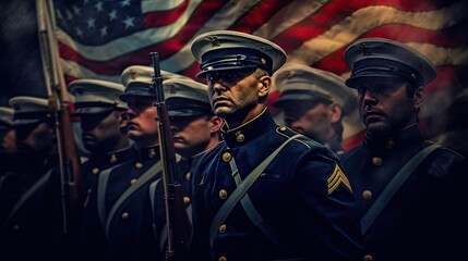 Fototapeta na wymiar Salute To Service Patriotic Veterans, Background Image, HD