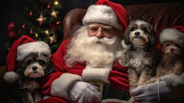 Santa Paws Little Helpers festive costumes Christmas, Background Image, HD