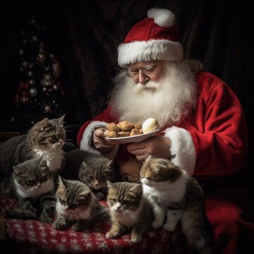 Santa's Little Furballs festive costumes Christmas, Background Image, HD