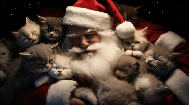Santas Little Furballs festive costumes Christmas, Background Image, HD