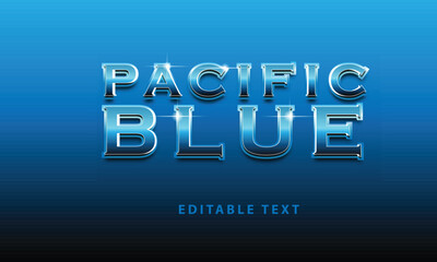 pacific blue text effect illustration © hendrik