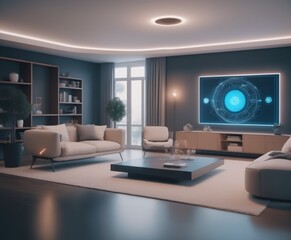 a intelligent home with ai and hologram