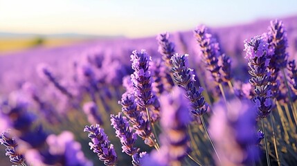 background Lavender field in full bloom
