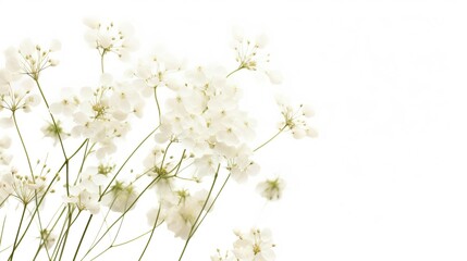 Gypsophila flowers isolated on white background