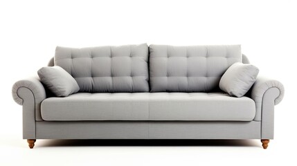 Grey sofa isolated on a white background