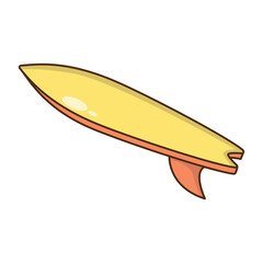 Surfboard icon vector on trendy design