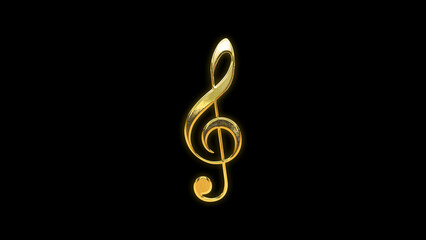 Musical notes gold golden icon symbol