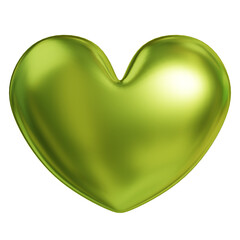 3d love rendering, chrome metal effect