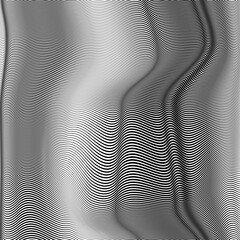 Abstract wavy black and white background