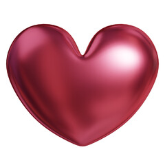 3d love rendering, chrome metal effect