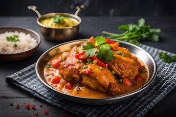 Fototapeta premium spicy food with different things generated by AI