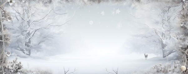 Christmas empty winter poster frame Generative AI