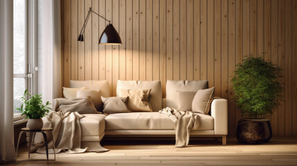 photograph of Luxury home interior design of modern living room ,generative ai