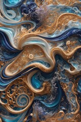 Ethereal Ebb and Flow Chronicles of the Wavy Dash - Generative AI




