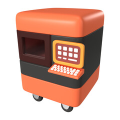 SLS 3D Printer 3D Illustration Icon